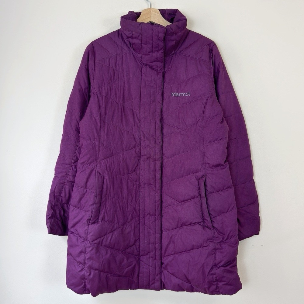 Marmot Strollbridge Down Purple Puffer Parka Jacket Coat - Large
